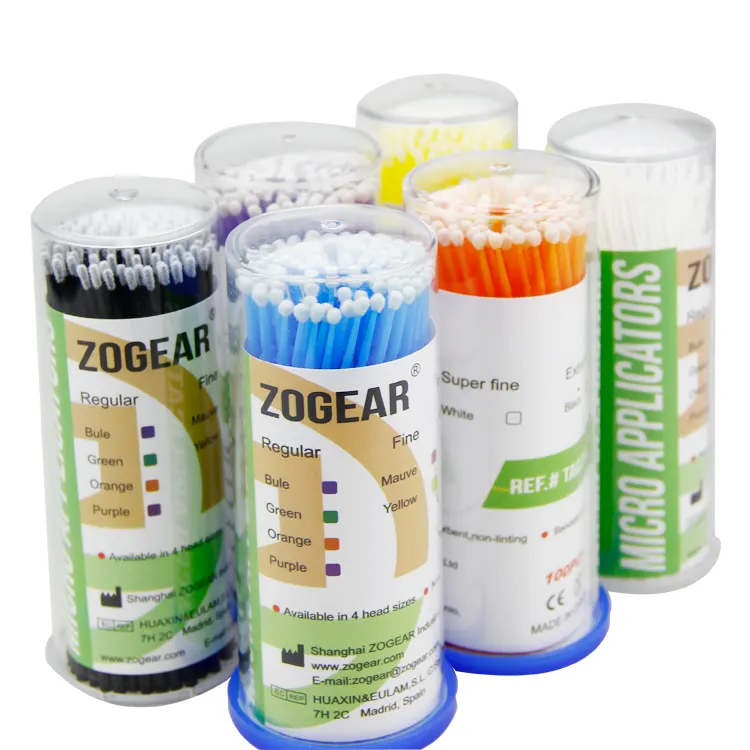 TA026A Zogear aplicador micro cepillo dental flexible fabricante/micro cepillo desechable