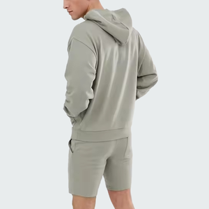 Ensemble de survêtement d'été décontracté pour homme avec short à capuche, respirant, en <span class=keywords><strong>Spandex</strong></span>, pour la gym, avec broderie personnalisée, ensemble sweat à capuche et short - Product Image 2