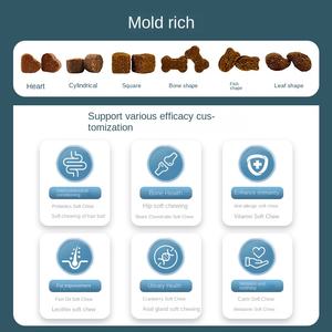 תוספי תזונה אורגניים לחיות מחמד OEM/ODM, גלוקוזאמין וסידן לתמיכה בבריאות המפרקים והניידות, טבליות לעיסות רכות לטיפול במפרקי כלבים - Product Image 3