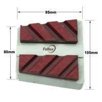 Bloc de ponçage métallique diamanté pour dalles de marbre et de terrazzo, abrasif Frankfurt à ponçage vif pour surfaces rugueuses