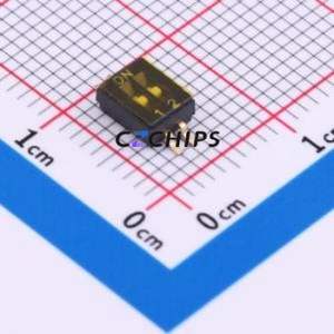DS-02P DIP Switch SMD,P=1.27mm Switch Flat Toggle, Groove Type Single Pole Single Throw 2 1.27mm - Product Image 1