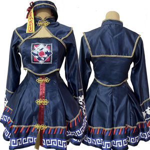 Costume de demoiselle d'honneur Lolita Anime, robe bleue pour cosplay, jeu de rôle Anime, printemps 2025 - Product Image 5