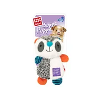 Jouet pour animaux de compagnie en peluche lavable en forme d'œuf avec couineur, jouet à mâcher interactif détachable pour chiots et petits chiens