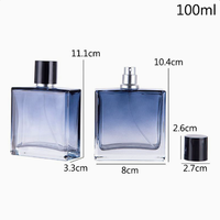 Flacon pulvérisateur de parfum en verre de 3,4 oz, atomiseur de Cologne vide