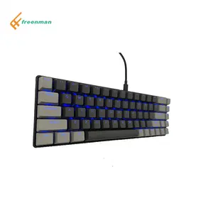 Freenman Hot Swap Teclado ABS Material 68 Keys High Back 7 RGB Gaming Keyboard