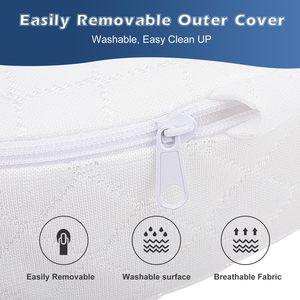 <span class=keywords><strong>Almohada</strong></span> de <span class=keywords><strong>cuña</strong></span> BBK para bebé recién nacido, inclinada, impermeable, de espuma viscoelástica, desechable, con funda extraíble, ecológica - Product Image 5