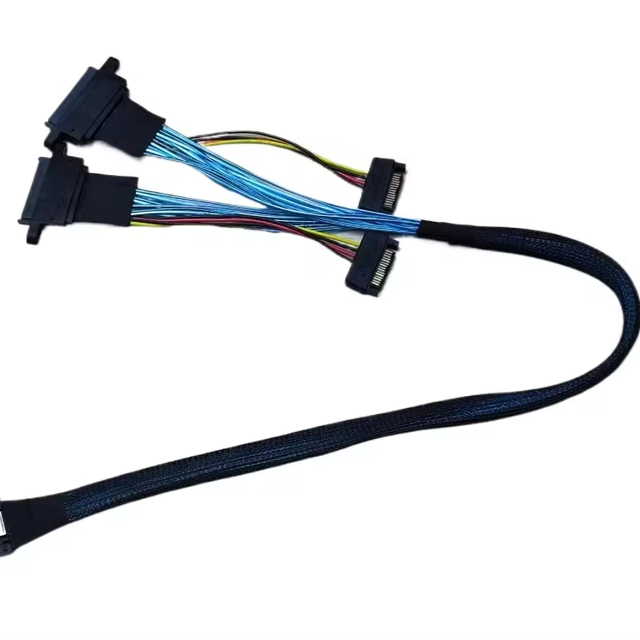 SlimSAS SFF-8654 8i To One-divided-two NVMe U.2 U2 SFF-8639 Hard Disk Data Cable