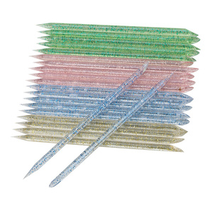100pcs Nail Cuticle Pusher Crystal Double End Reusable Manicures Cuticle Remover Stick For Nail Art Clean Care Tool