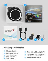 Android 13 CarPlay Ai Box avec écran tactile CP-808 adaptateur Carplay sans fil