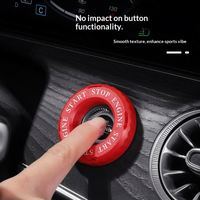 Stiker Universal One Click Start untuk Tombol Start Mobil, Penutup Pelindung Saklar Pengapian Putar, Trim Dekoratif Plastik untuk Bodi Kendaraan