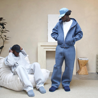 Ensembles de jogging OEM personnalisés 2 pièces, sweats à capuche et pantalons de survêtement vierges 400 GSM, coupe ample et oversize pour hommes