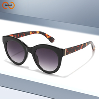 Twooo T1666 Nouveauté Lunettes de soleil tendance simples à blocs de couleur, monture ronde petite, style streetwear, lunettes de soleil unisexes