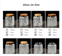 Meilleure Vente : Pot de Rangement en Verre Carré Transparent Vintage Gobelet Hermétique pour Aliments Épices de Cuisine