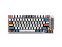 Clavier de jeu mécanique sans fil 2,4 GHz USB+BT à 79 touches, avec touches ABS à cinq côtés, style Manga, rétroéclairage RGB