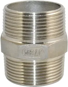 Hex Núm vú 2 "Nam x 2" Nam 304 thép không gỉ ren lắp ống NPT