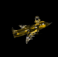 Carafe à vin en verre borosilicate transparent sur mesure, soufflée à la main, design moderne en forme d'avion