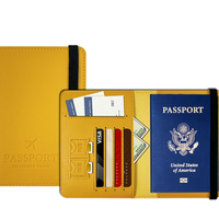 Porte-passeport en cuir PU, élégant et portable, étui pour carte d'identité, organisateur en cuir PU durable, fournitures pour le bureau et les affaires