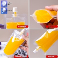 Emballage clair de sachet de bec debout pour les pochettes de bec liquide de jus de fruits 300ml 500ml