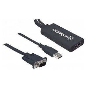 แมนฮัตตัน วีจีเอและยูเอสบีเป็นตัวแปลงวิดีโอ HDMI 0.15M สีดำ - Product Image 5