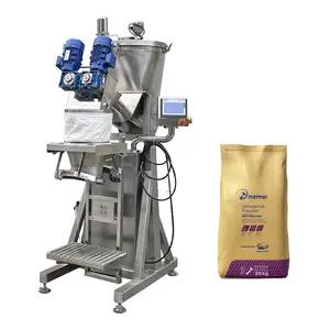 Food Grade 25KG Semi Automatic Plastic Bag Filling Machine / Milk Wheat Flour Powder Packing Machine