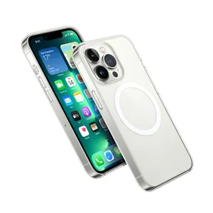New Trending Transparent Wireless Charging Phone Case Tpu Magnetic Phone Case For IPhone 12 13 14 15