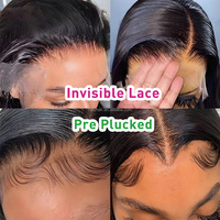 Pelucas de cabello humano liso vietnamita sin procesar 2*6 4*4 13*6 SDD Bob HD Lace Front al por mayor, rubio ceniza, sin pegamento