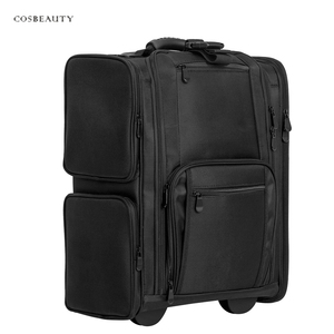 Büyük seyahat makyaj arabası saklama kutusu haddeleme kozmetik kutusu çoklu bölmeler ile - Product Image 2