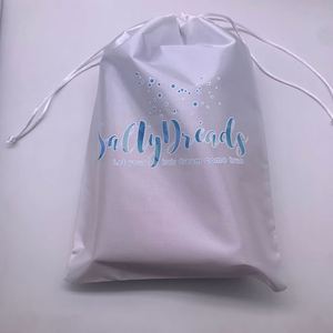 Sacs à cordon en soie 100% de haute qualité, sacs cadeaux en satin noir avec cordon pour vêtements - Product Image 3