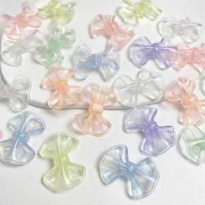Cuentas acrílicas de lazo de Color AB transparentes que brillan en la oscuridad DIY para la fabricación de joyas, pulseras y accesorios de cadena de teléfono al por mayor - Product Image 1