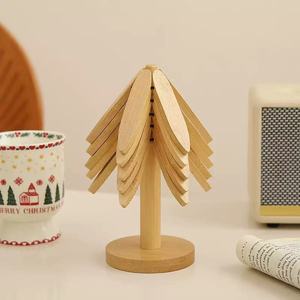 Christmas Tree Insulation Mat Solid Wood Dining <b>Table</b> <b>Coaster</b> Anti Scalding Mat Pot Mat Creative Personalized Home Decoration - Product Image 2