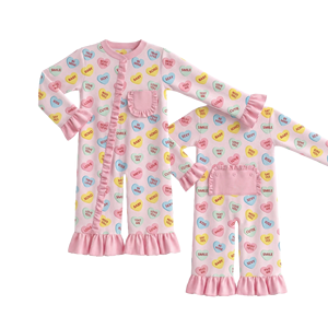 प्यूरीसन निर्माता कस्टम जिपर बांस विकोज़ लड़की के कपड़े प्रिंट बच्चों की स्लीवियर लड़कियों का रोमांस - Product Image 4