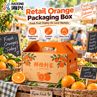 Fruit- en groenteverpakkingen, gekleurde bedrukte verzenddozen, fabrieksgemaakte op maat gemaakte golfkartonnen dozen met handvat