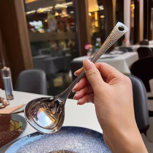 Stainless Steel Soup Ladle With Strainer Large Head Multifunctional Serving Spoon For Hot Pot Porridge Kitchen Use - Product Image 3