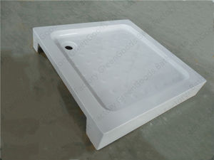 Base de douche carrée blanche, en Fiber de verre, Portable, pour <span class=keywords><strong>la</strong></span> douche <span class=keywords><strong>Tra</strong></span>, de couleur blanche - Product Image 2