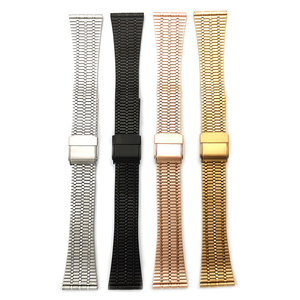 Nouveau bracelet de montre de conception en acier inoxydable or <span class=keywords><strong>rose</strong></span> à dégagement rapide 20mm 22mm bracelets de montre intelligents pour <span class=keywords><strong>Gear</strong></span> huawei <span class=keywords><strong>Samsung</strong></span> - Product Image 1