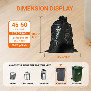 Bolsa de <span class=keywords><strong>Basura</strong></span> Grande de Plástico Resistente Foamstar de 45 Galones, Bolsa de <span class=keywords><strong>Basura</strong></span> Gigante para Contratistas, Reutilizable, de Polietileno Reciclado - Product Image 2