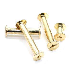 Parafuso Chicago de Aço Carbono Dourado Decorativo para Artesanato em Couro, Roupas, Cintos, Bolsas e Itens Sob Medida - Product Image 2