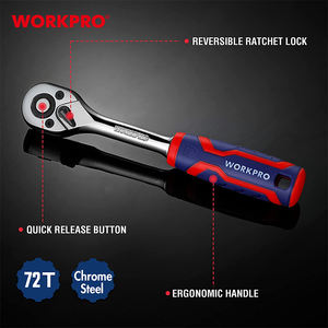 ประแจบล็อก <span class=keywords><strong>WORKPRO</strong></span> ขนาด 1/2 นิ้ว x 8 นิ้ว แบบปลดเร็ว 72 ฟัน พร้อมด้ามจับโค้ง - Product Image 4