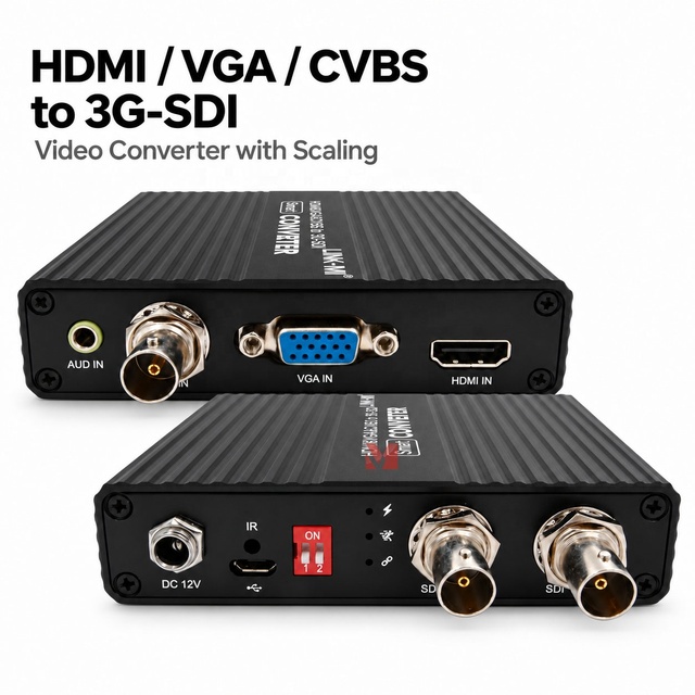 HDMI VGA CVBS to 3G SDI Converter 1080P Video Signal Converter with OSD Display and Image Processing