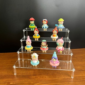 4-Tier Acrylic Clear Display Riser Stand Desktop Organizer for Showcase for Perfume Buffet Cupcake Holder <b>Rack</b> - Product Image 3