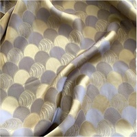 Penjualan Terlaris Kain Jacquard Sutra Berkualitas Tinggi Motif Ombak Laut Vintage yang Anggun untuk Gaun Wanita, Pakaian Istri, dan Tekstil Rumah