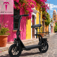 Trottinette électrique intelligente 500W 48V avec panier arrière TC-ES001 10Ah, longue autonomie, pliable, pour l'Amérique latine