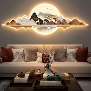Venta Directa de Fábrica, Arte Decorativo para Paisajes, Impresión UV para Decoración del Hogar, Pintura Acrílica de Paisajes, Arte de Pared con Luces LED - Product Image 2
