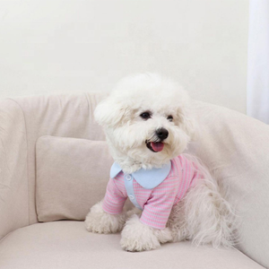 Chemise rayée pastel pour chien avec col Peter Pan coloré, vêtements pour animaux de compagnie mignons à boutons pour Bichon Frisé, <span class=keywords><strong>Shih</strong></span> <span class=keywords><strong>Tzu</strong></span>, petits <span class=keywords><strong>chiens</strong></span> - Product Image 4