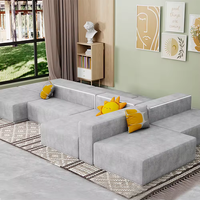 Saien ensemble de meubles 12 pièces modulaire sectionnel lit canapés canapé mousse sous vide tissu chaise canapé salon compressé canapé