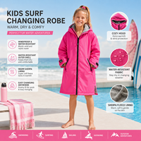 Peignoir de bain pour enfants avec logo personnalisé, doublure en polaire, pour clubs de natation et de surf