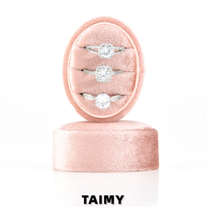 Caja de Anillos Ovalada de Terciopelo al por Mayor, con 1/2/3 Ranuras, para Almacenamiento de Joyas, Empaque de Regalo para Propuesta de Matrimonio, Boda, con Logotipo Personalizado - Product Image 5