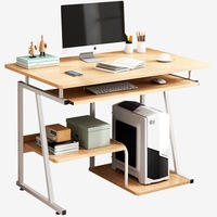 Petit mobilier de bureau Bureau d'étude pour étudiants Bureau d'ordinateur de table pour ordinateur portable Pc avec plateau à clavier