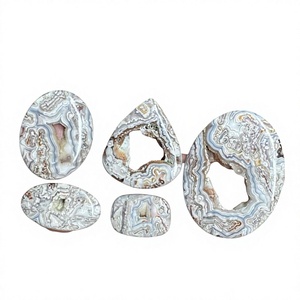 Natural Crazy Lace Agate Loose Gemstone Cabochon Pulido Todos los tamaños Cristal Fabricación de joyas Mezcla de formas Piedras preciosas Tercero - Product Image 1