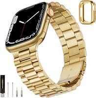 Bracelets de montre en acier épais à trois maillons, personnalisables en divers styles et couleurs, pour le sport et les affaires
